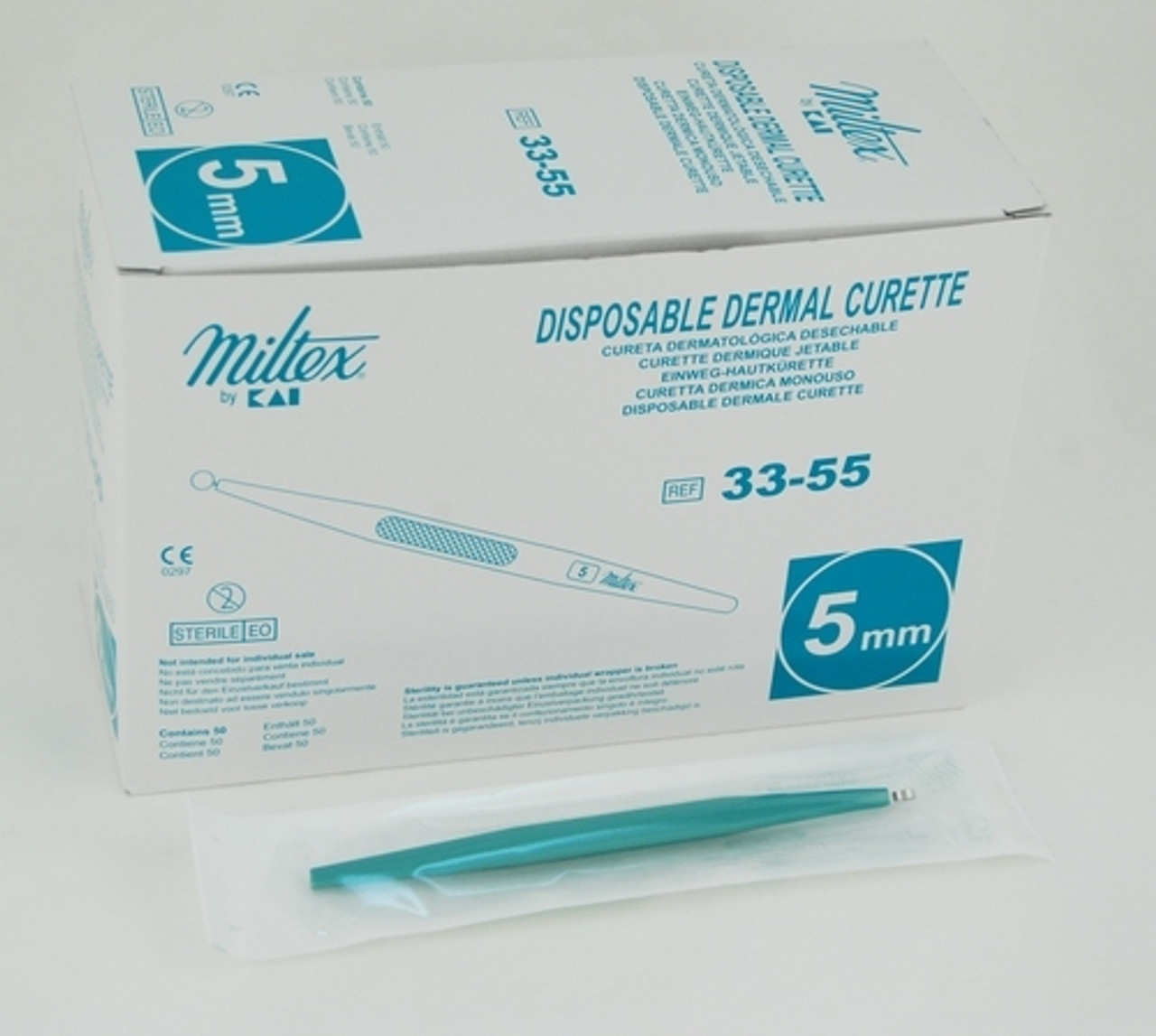 Miltex-33-55-BX CURETTE DERMAL DISP 5mm STERILE BX/50