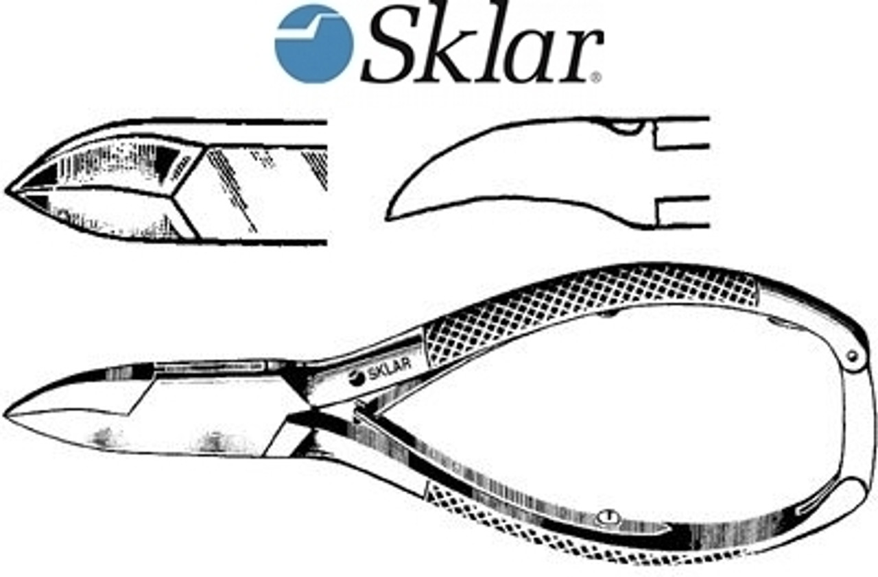 Sklar-97-1055 NIPPER NAIL 5.5in CONCAVE w/DOUBLE SPRING S/S
