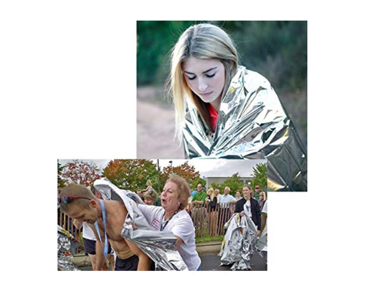 EMERGENCY THERMAL BLANKET Reflective, Waterproof Thermal Blanket 82" x 55"(14237)