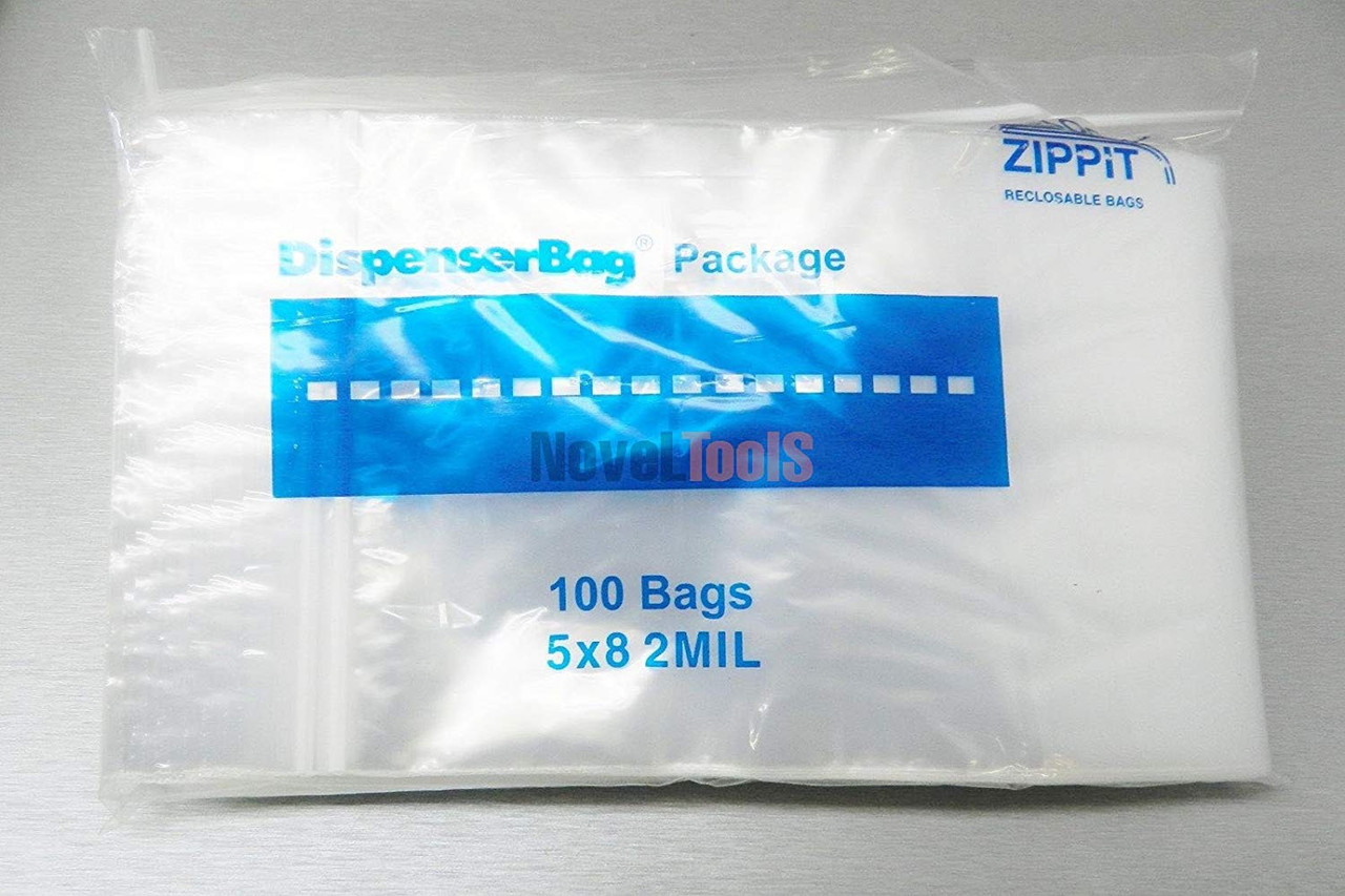 BAG ZIP CLOSURE 5x8in 2mil CLEAR CA/1000 193-Z2.0508