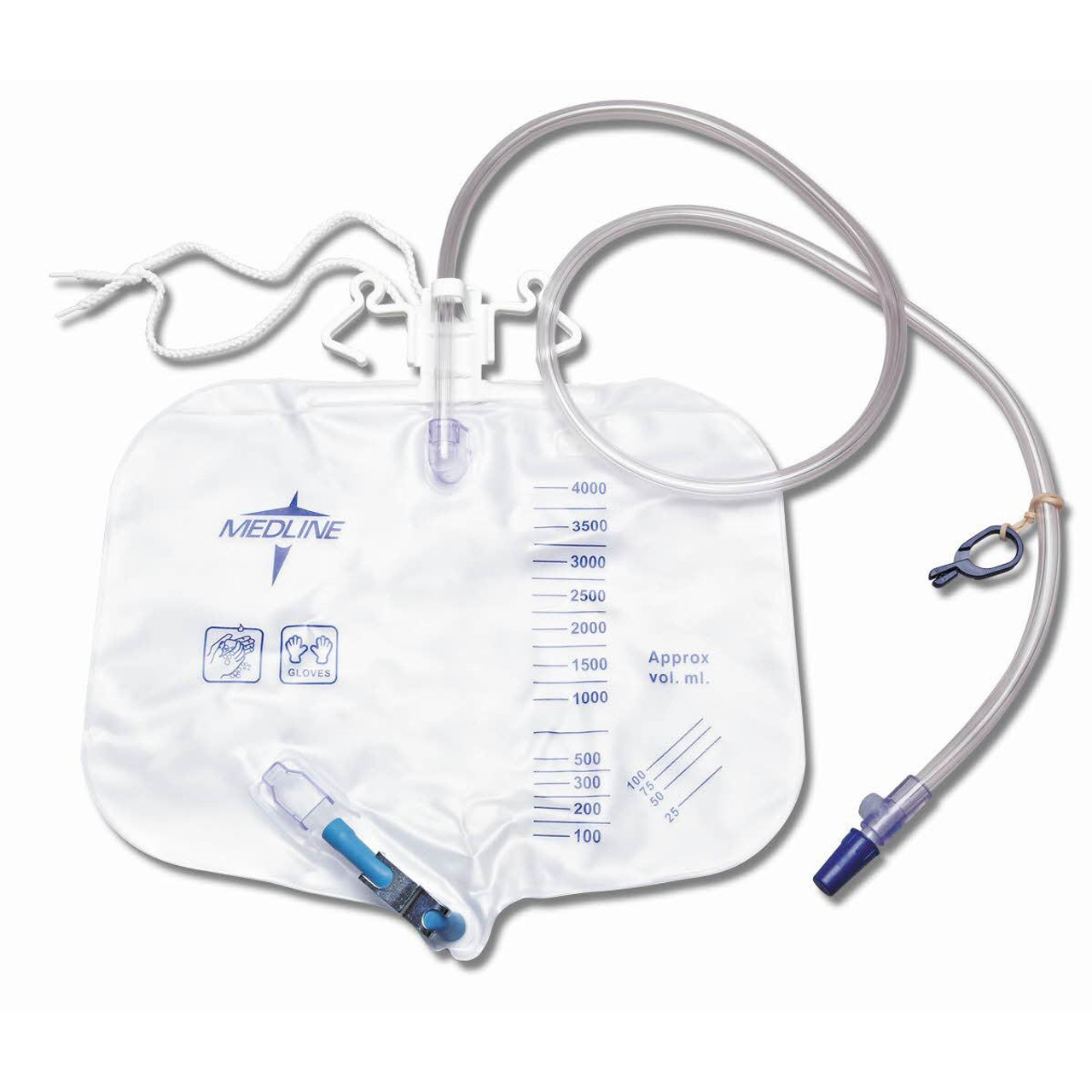 Medline DYND15405 Urinary DRAINAGE BAG 4000ML, W/ ANTI-REFLUX TOWER CS20