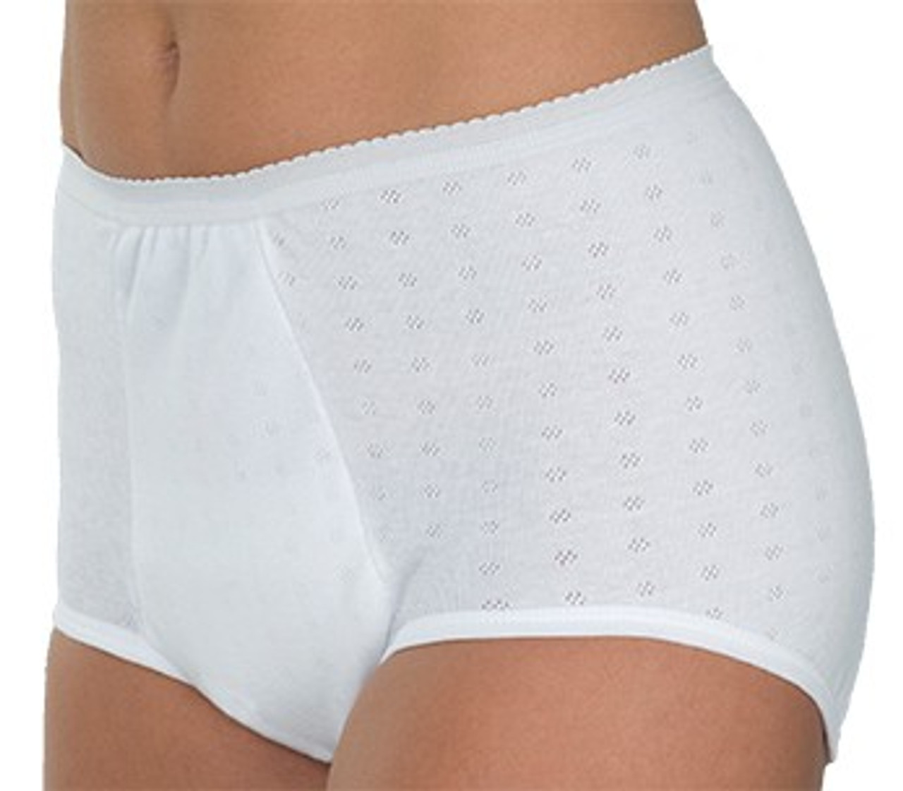 Wearever HDL100-WHITE-4XL-3PK Women's Super Incontinence Panties Washable Reusable Bladder Control Briefs (Pack of 3)