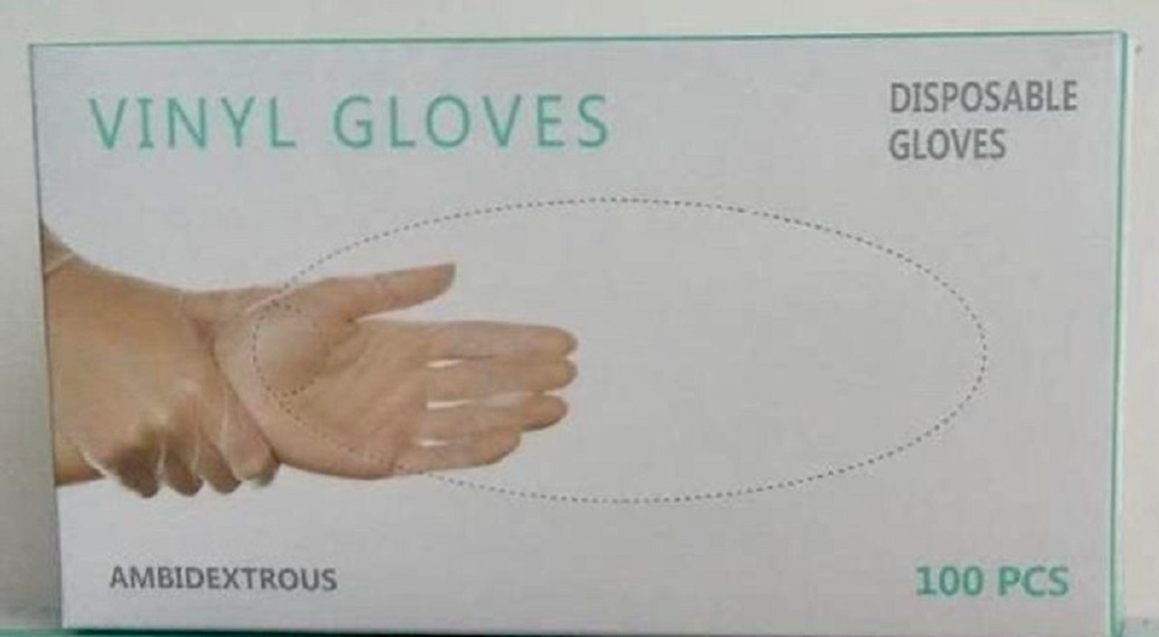 Disposable Vinyl Gloves, Non-Sterile, Medium, 500/Pack