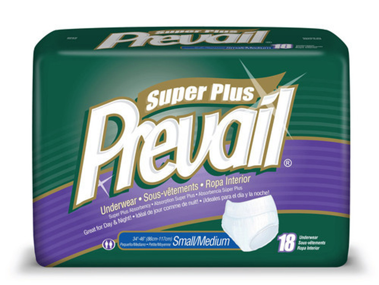 PREVAIL PVS-512 Maximum Absorbency Underwear Small/Medium, 72/Case