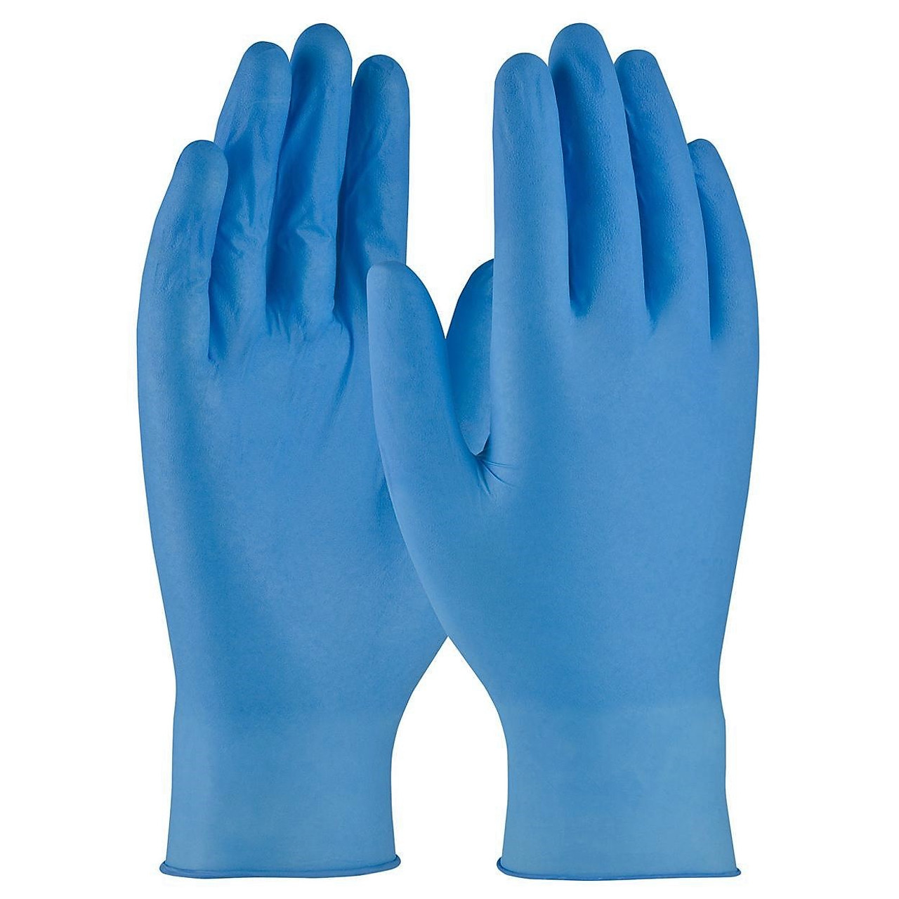 Ambi-dex 63-532PFM Axle Disposable Blue Nitrile Gloves, Medium, 100/Box