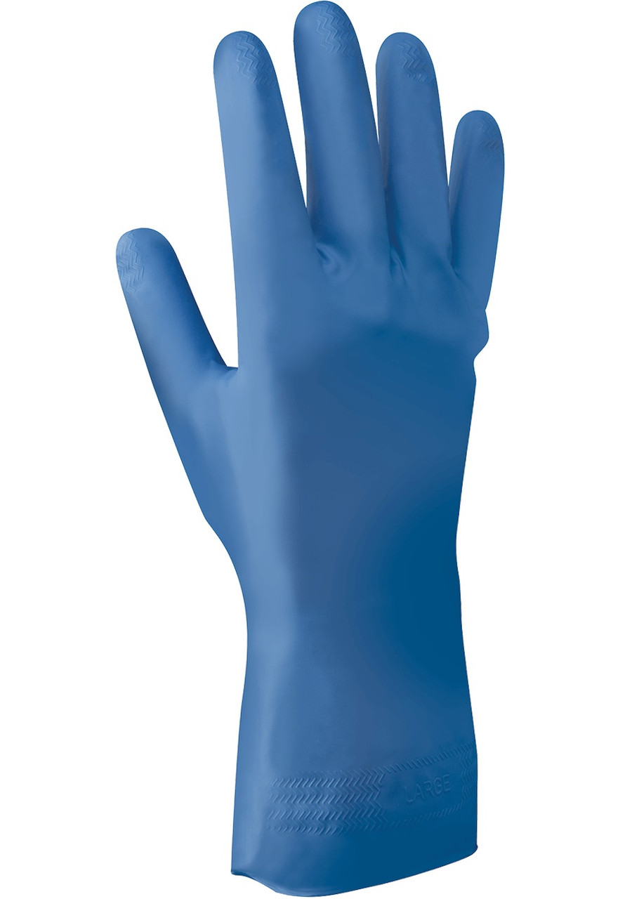 Showa 707FL 918269 Flock-Lined Nitrile Gloves,Small, 12 Pairs/Pack