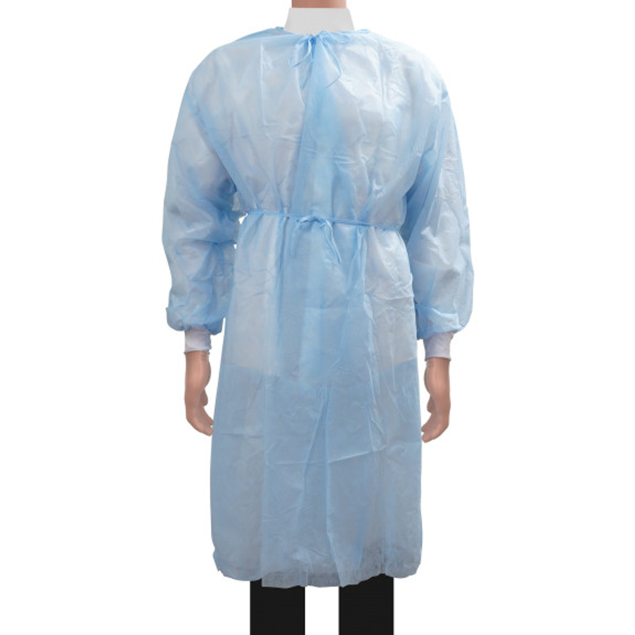 MEDBEC GC-EM32 DISPOSABLE ISOLATION GOWN WITH KNITTED CUFFS - INDIVIDUALLY WRAPPED - CASE OF 100