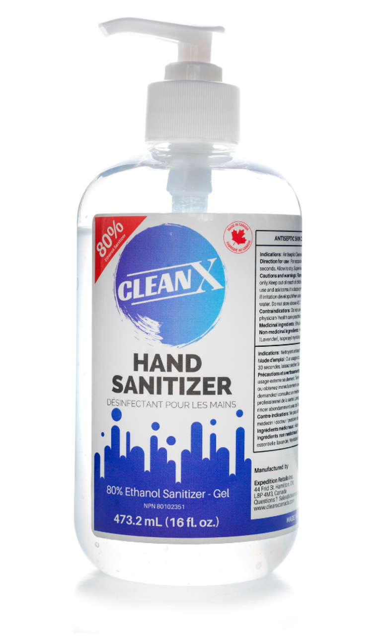 CleanX X017 CleanX 80% Ethanol Gel Hand Sanitizer 16oz