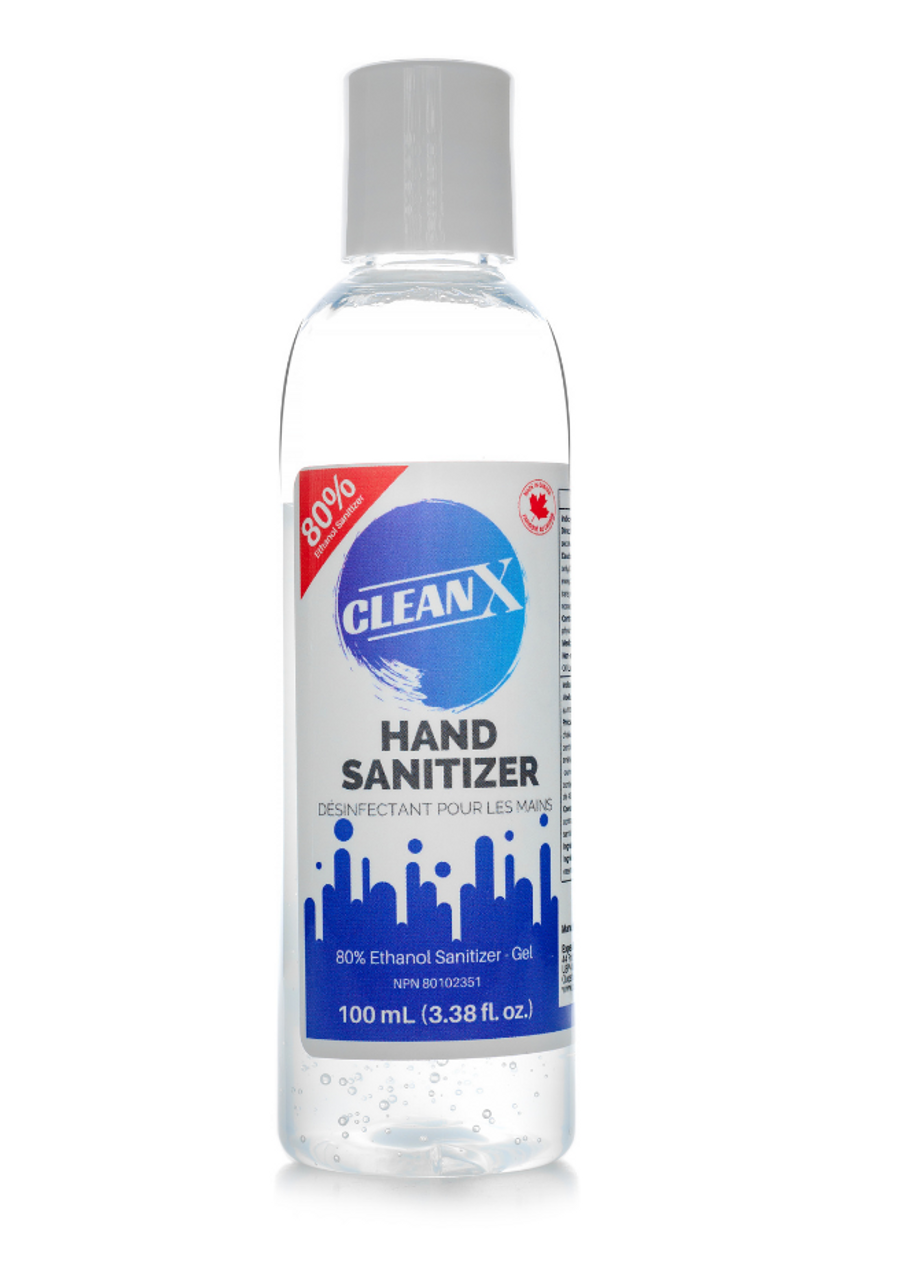 CleanX X015 CleanX 80% Ethanol Gel Hand Sanitizer 100mL- Box of 30