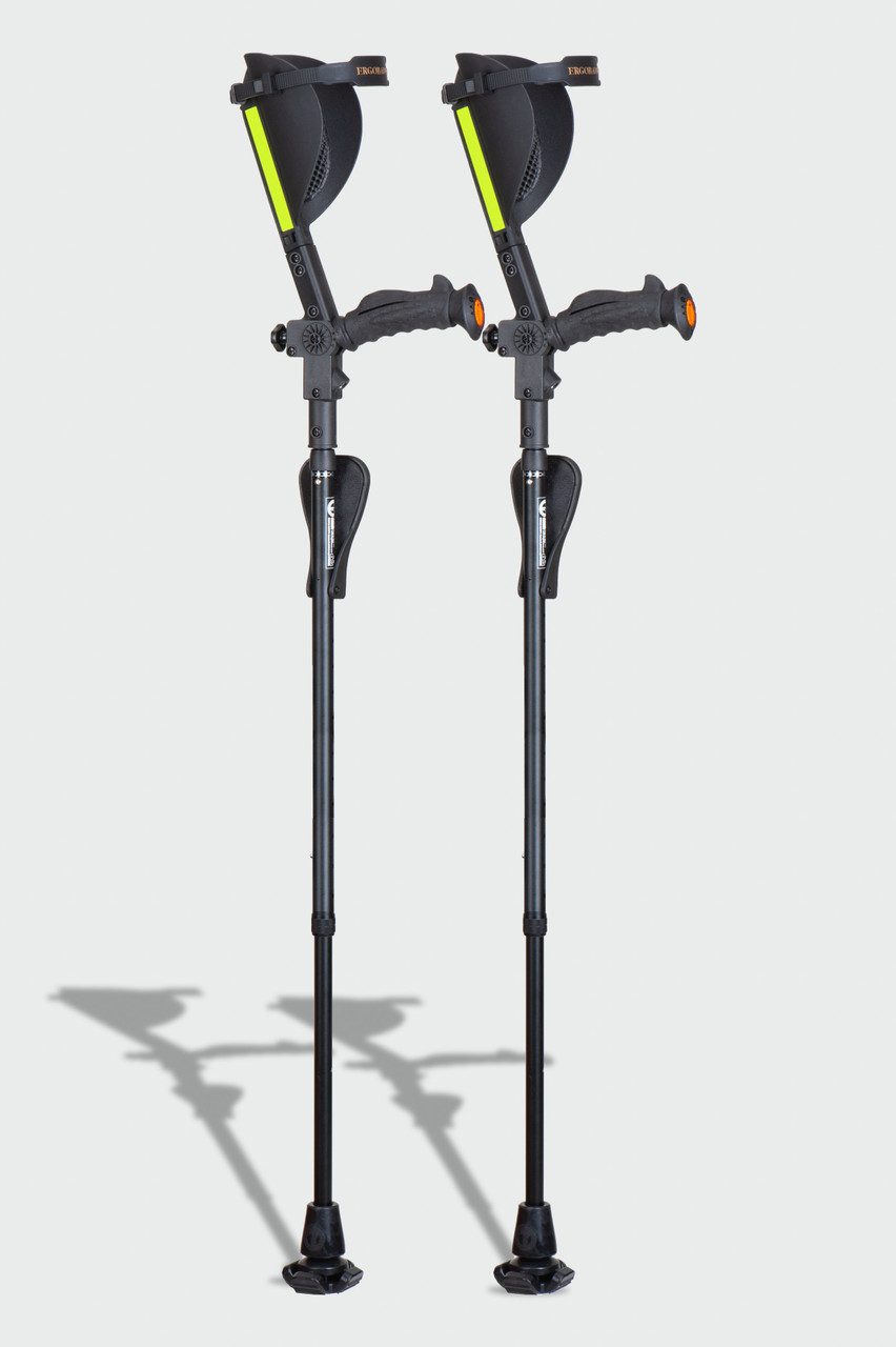 Ergoactives A047 7G Ergobaum Adult Forearm Crutches (Pair) Aqua