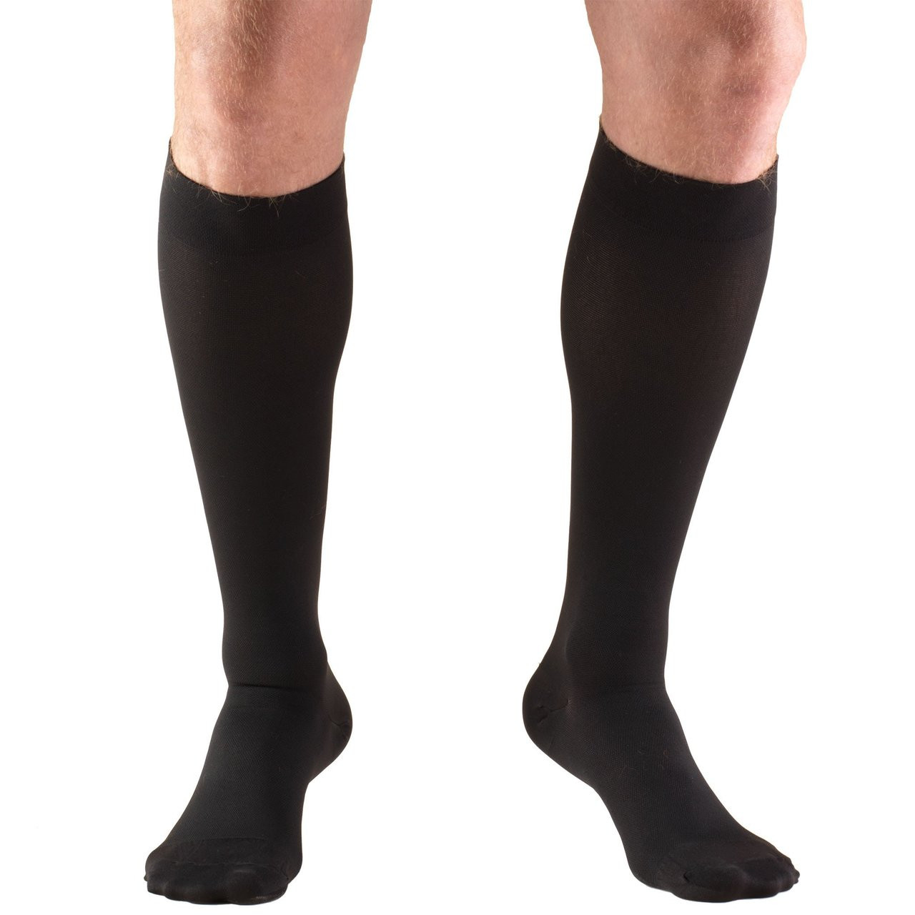 TRUFORM 8845BL-L Compression 30-40mmHg Below-knee, Closed-toe, Black, Large, Pair