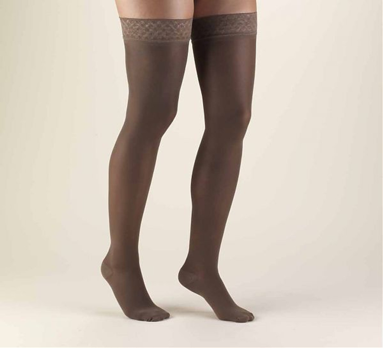 TRUFORM 0254ND-XL TruSHEER LADIES HOSIERY 30-40mmHg Thigh-high, Nude, X-Large