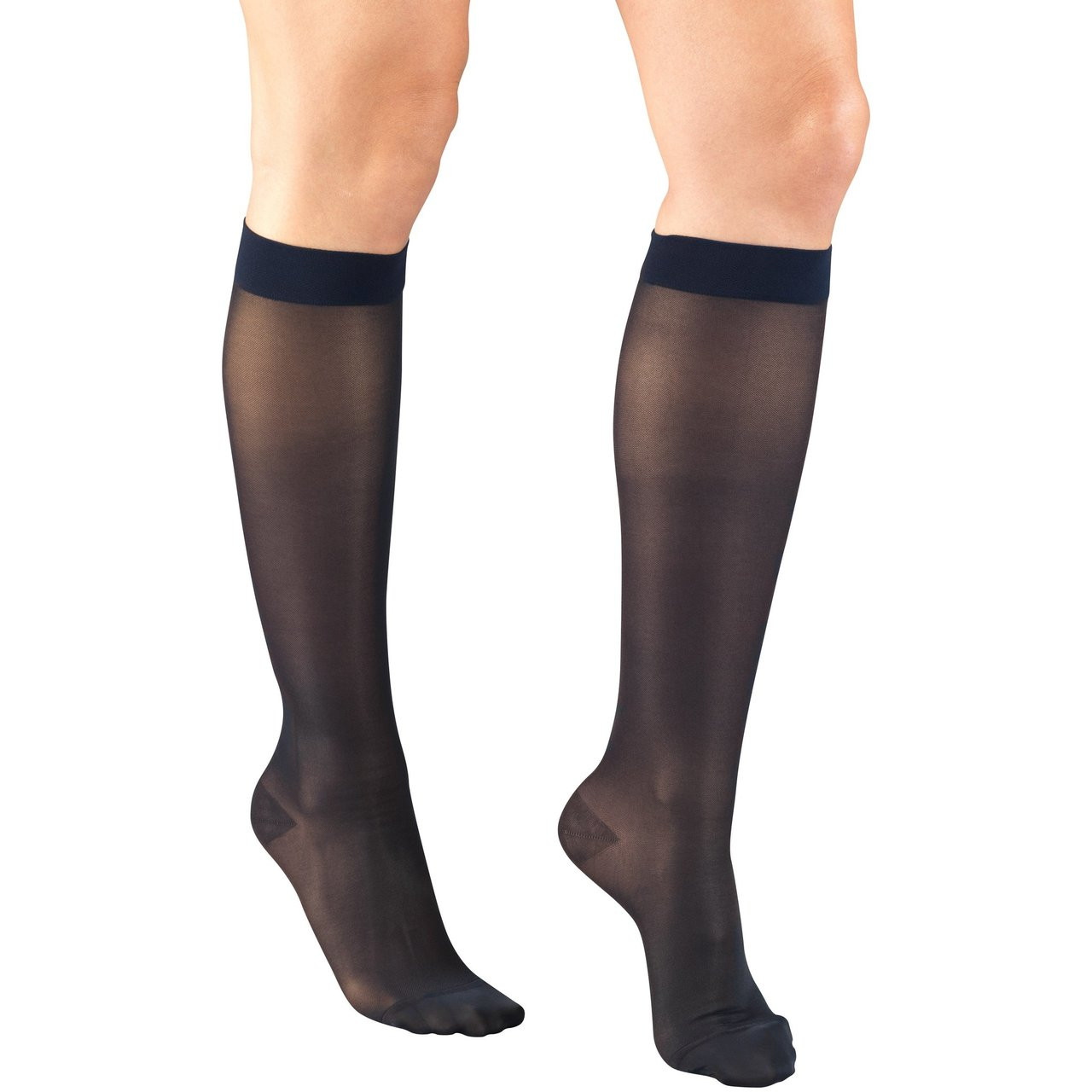 LADIES' SHEER LITES 15-20mmHg Knee-high, navy S-M-L-XL (1773NV)