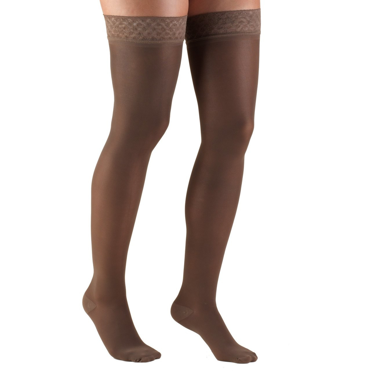 LADIES' TruSHEER HOSIERY 30-40mmHg Thigh-high, taupe S-M-L-XL (0254TP)