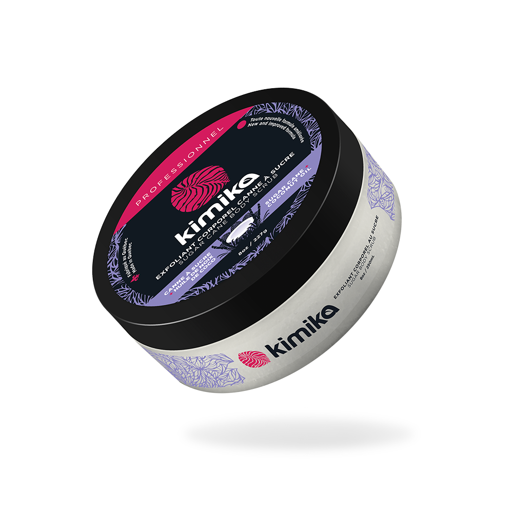 BELMONDA BEAUTY ACADEMY 50013 KIMIKA EXFOLIATING SUGAR CANE+COCONUT OIL BODY SCRUB, 8oz, Each