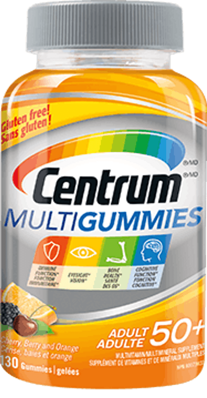 CENTRUM MULTIGUMMIES ADULT 50+ Multivitamin, 130 GUMMY/Bottle