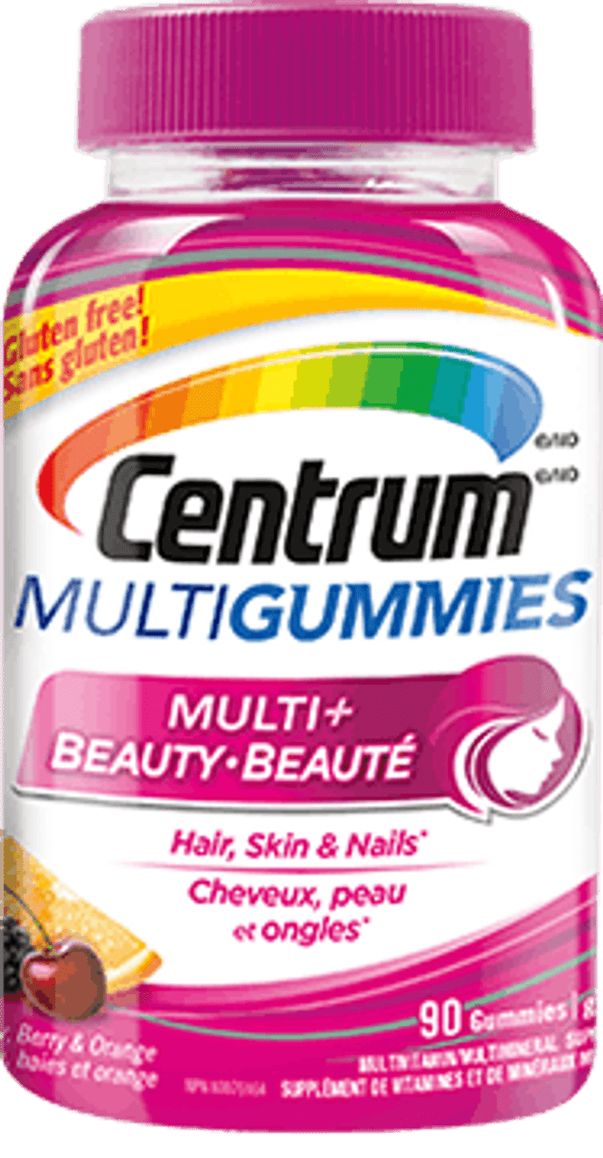 CENTRUM MULTIGUMMIES MULTI + BEAUTY Multivitamin, 90/Bottle