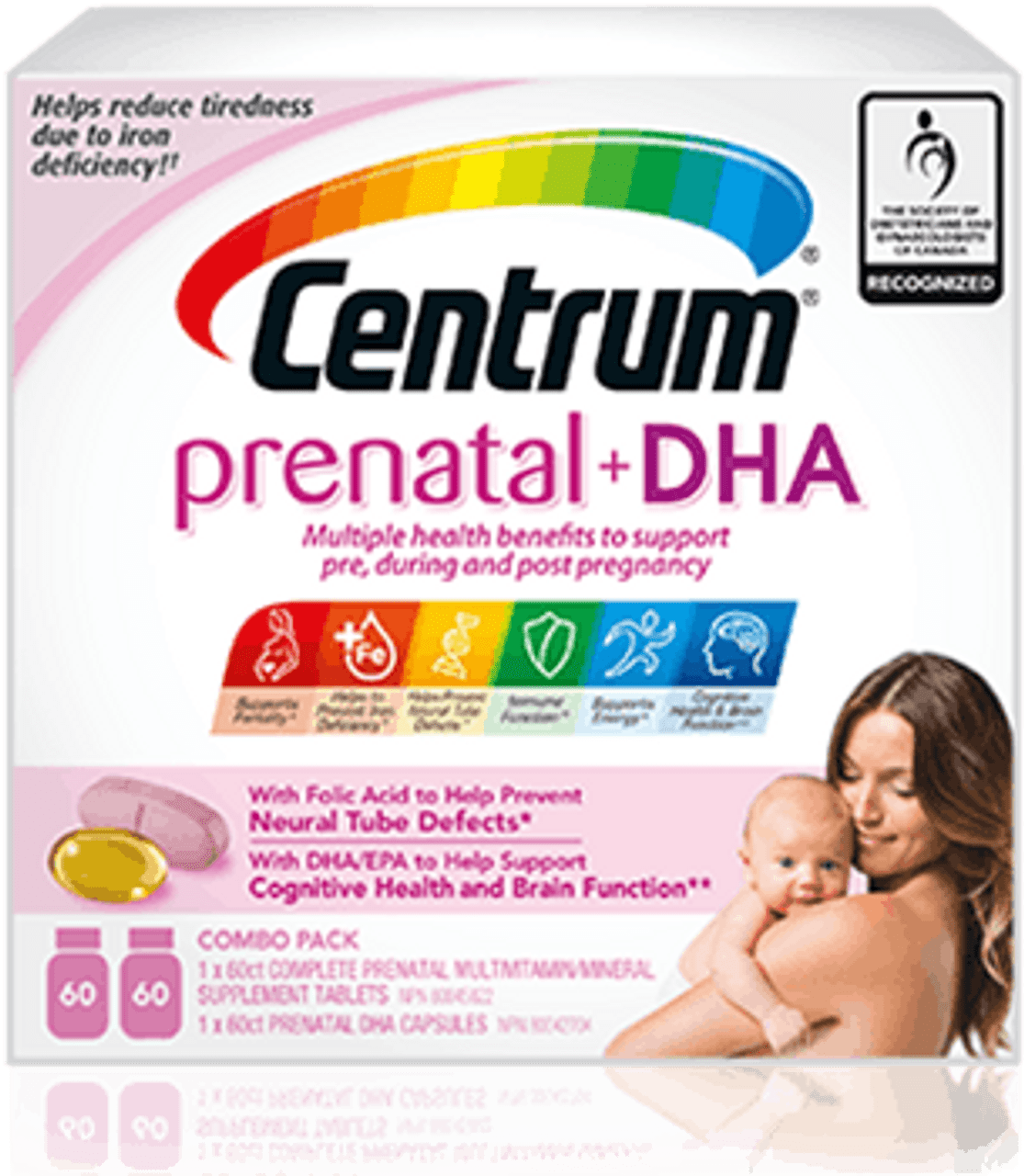 CENTRUM PRENATAL+DHA COMBO 60+ Multivitamins, 60 CAPSULE