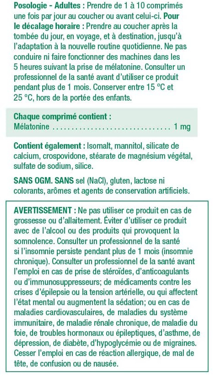 Jamieson Melatonin Fast Dissolving 1mg, 60 sublingual Tablets