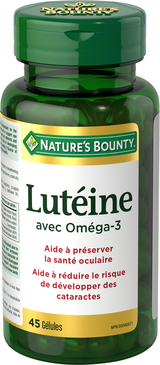NATURE'S BOUNTY LUTEIN with OMEGA-3 20MG, 45 CAPSULES