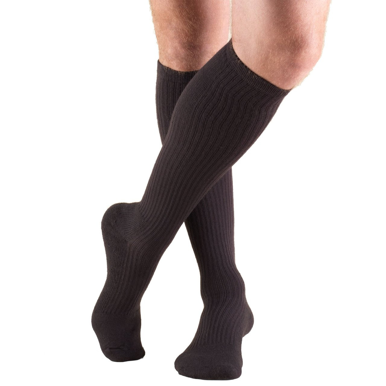 MEN'S CASUAL Socks 15-20mmHg Knee-high, brown S-M-L-XL (1933BN)