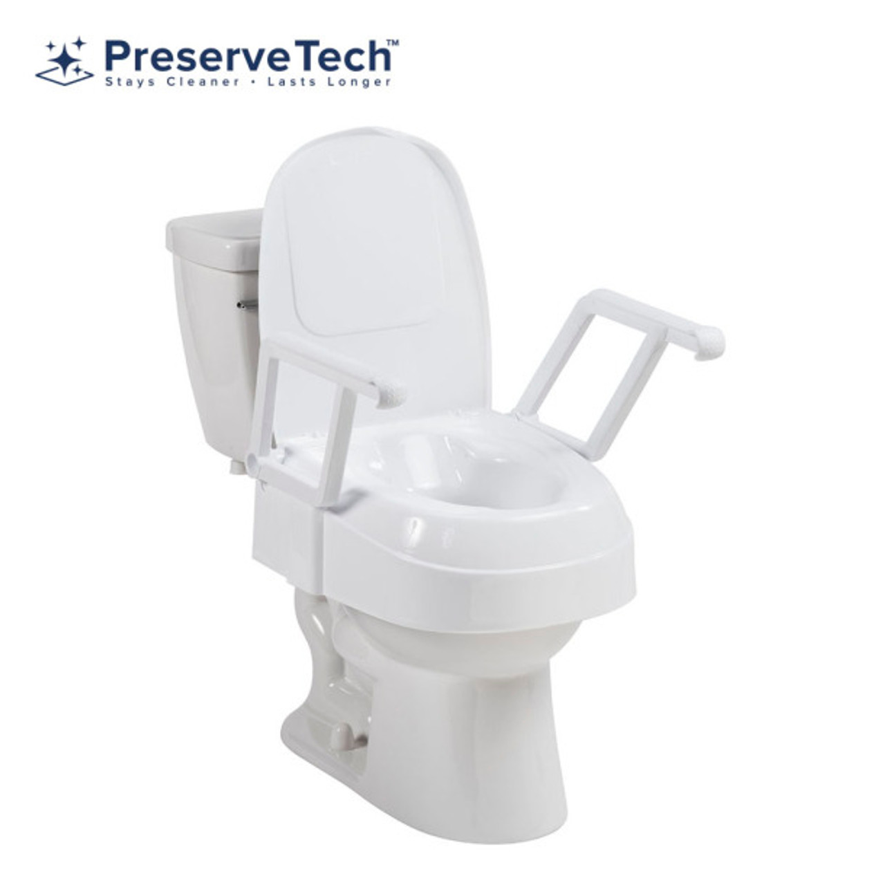 Drive RTL12C002-WH PreserveTech™ Universal Raised Toilet Seat (Drive RTL12C002-WH)