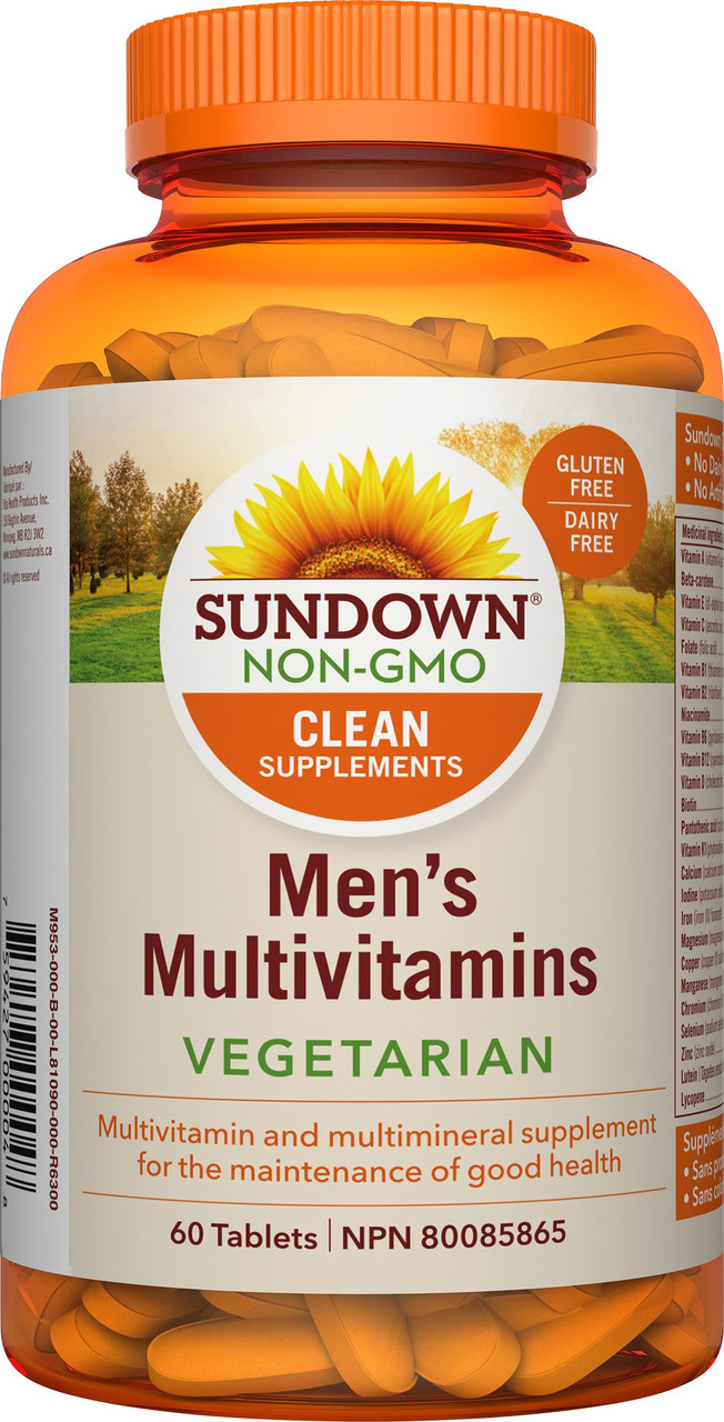 Sundown Naturals 801090 NON-GMO MULTIVITAMIN MEN, 60 TABLET