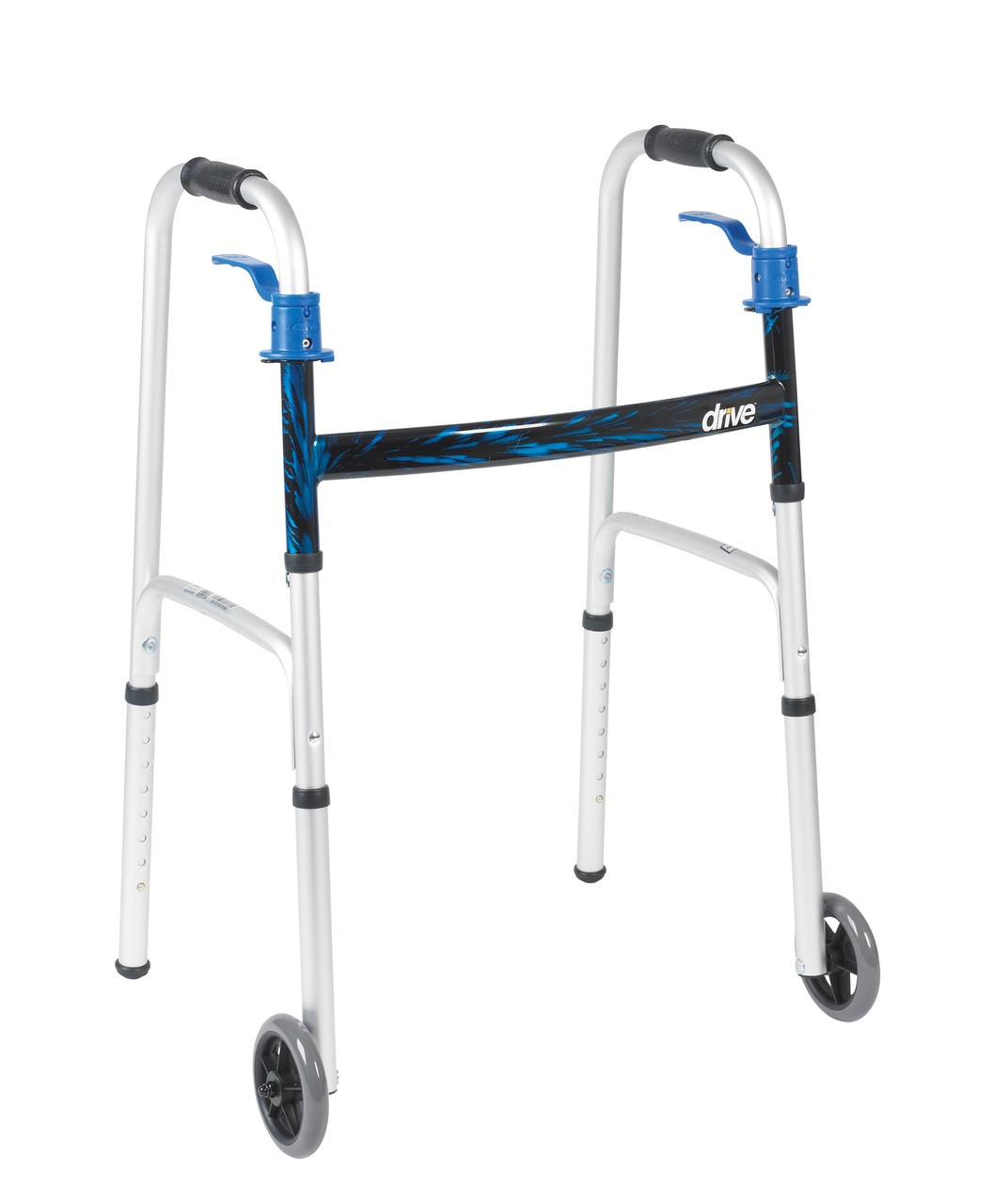 Drive 10226-4 Deluxe, Trigger Release Folding Walker with 5" Wheels (10226-4)