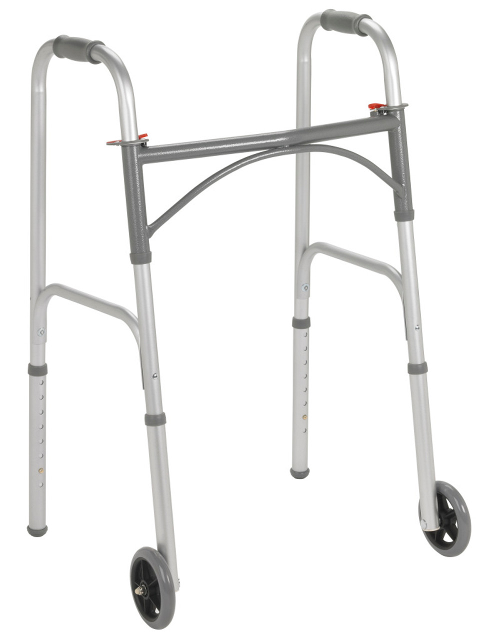 Drive Medical 10244-4 Folding Walker Adjustable Height drive™ Steel Frame 350 lbs. Weight Capacity 32 to 39 Inch Height, Case of 4