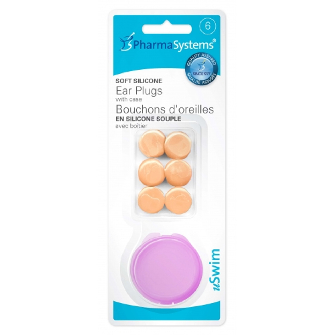 PharmaSystems PS846 EAR PLUGS SILICONE FLOATING TAN 6