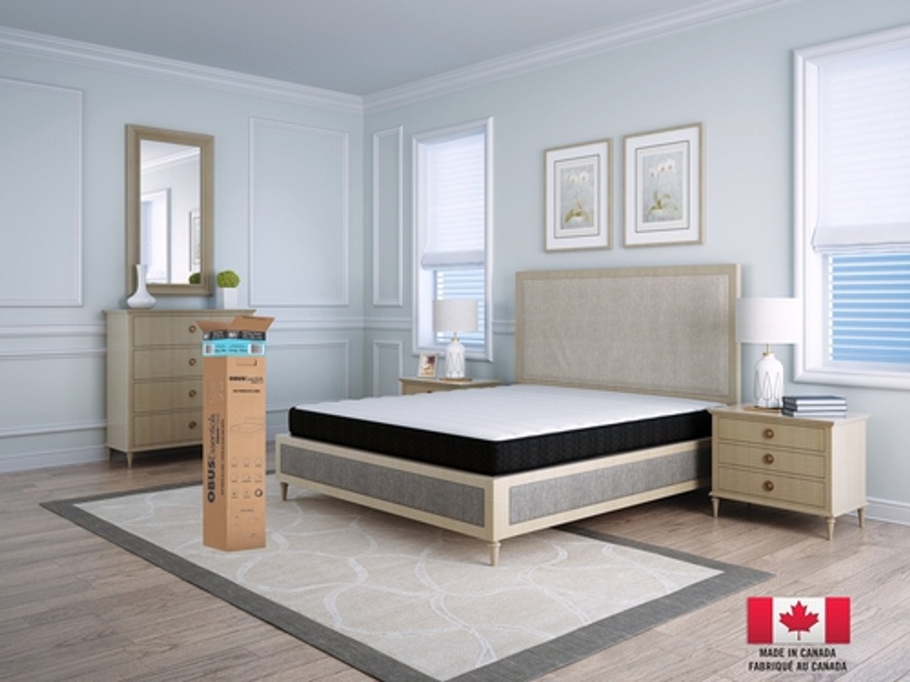 ObusForme MTE-FM6-DB ObusEssentials Comfort Series 6” MEDI-GEL cooled bed in the box Mattress, Double