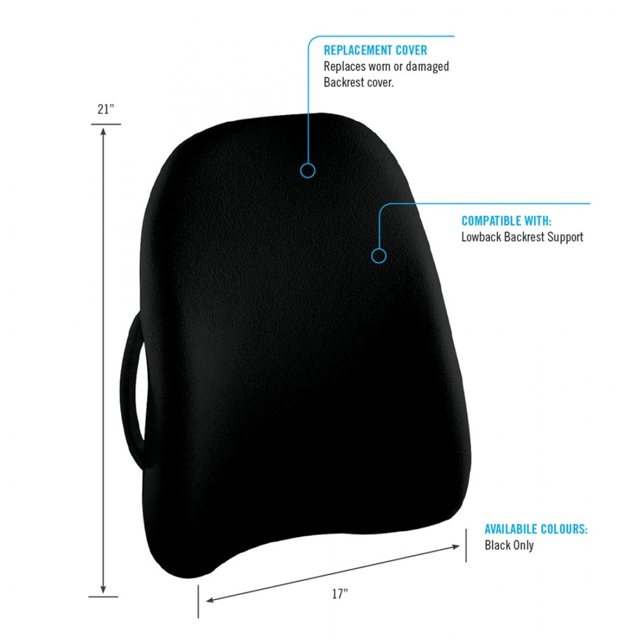 ObusForme® BC-BLK-LO Cover - LowBack Replacement