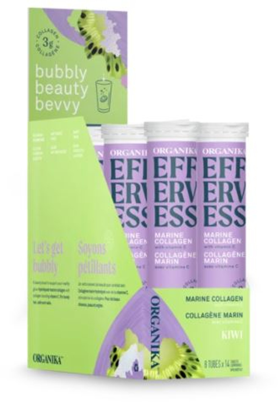 Organika EFFERVESS COLLAGEN - KIWI ,8 TUBES * 14 TABS