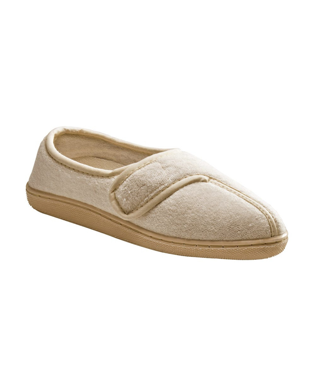 Silverts SV10360 Soft Terry Cloth Slippers Taupe, Size=XL, SV10360-SV44-XL