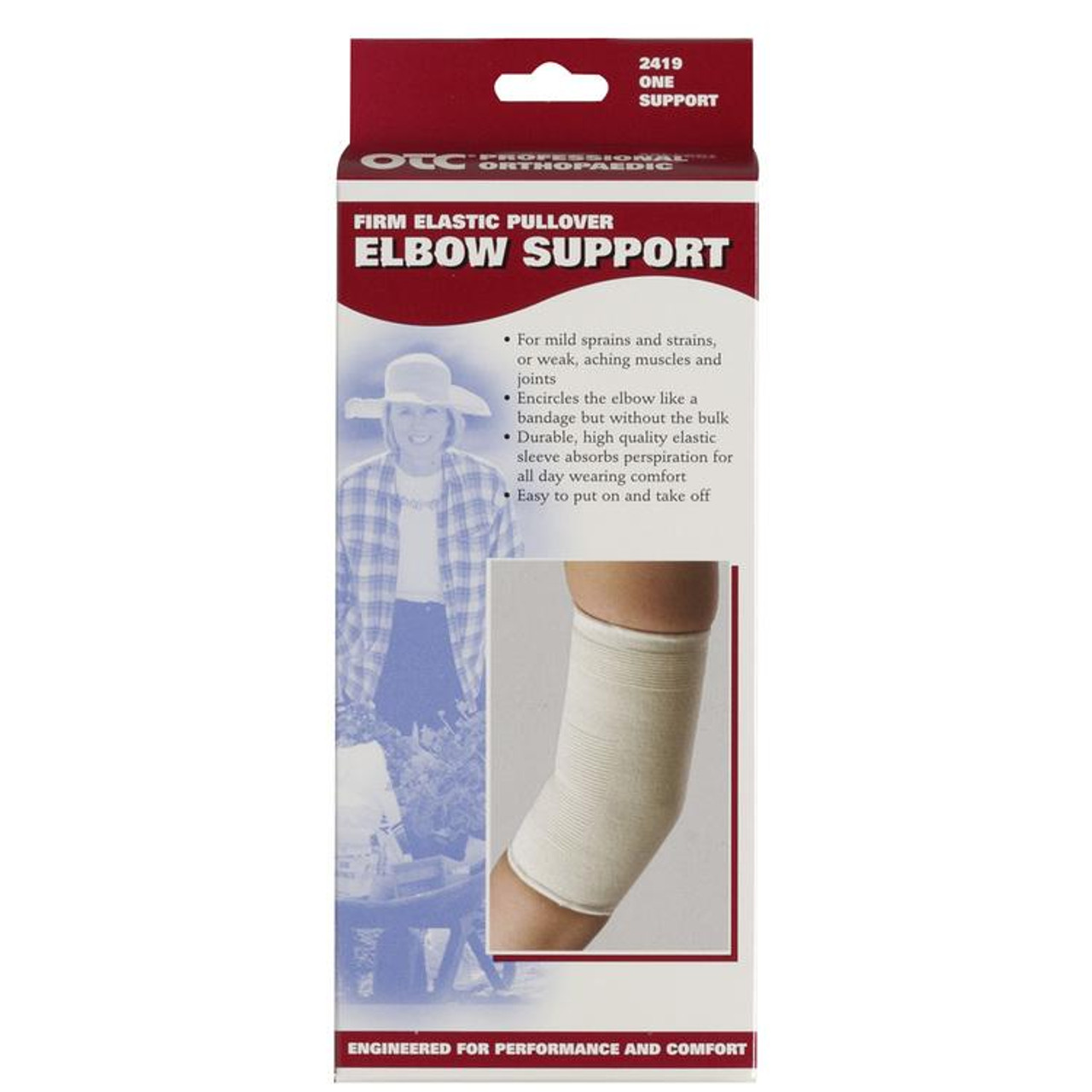 OTC 2419 Firm Elastic Pullover Elbow Support