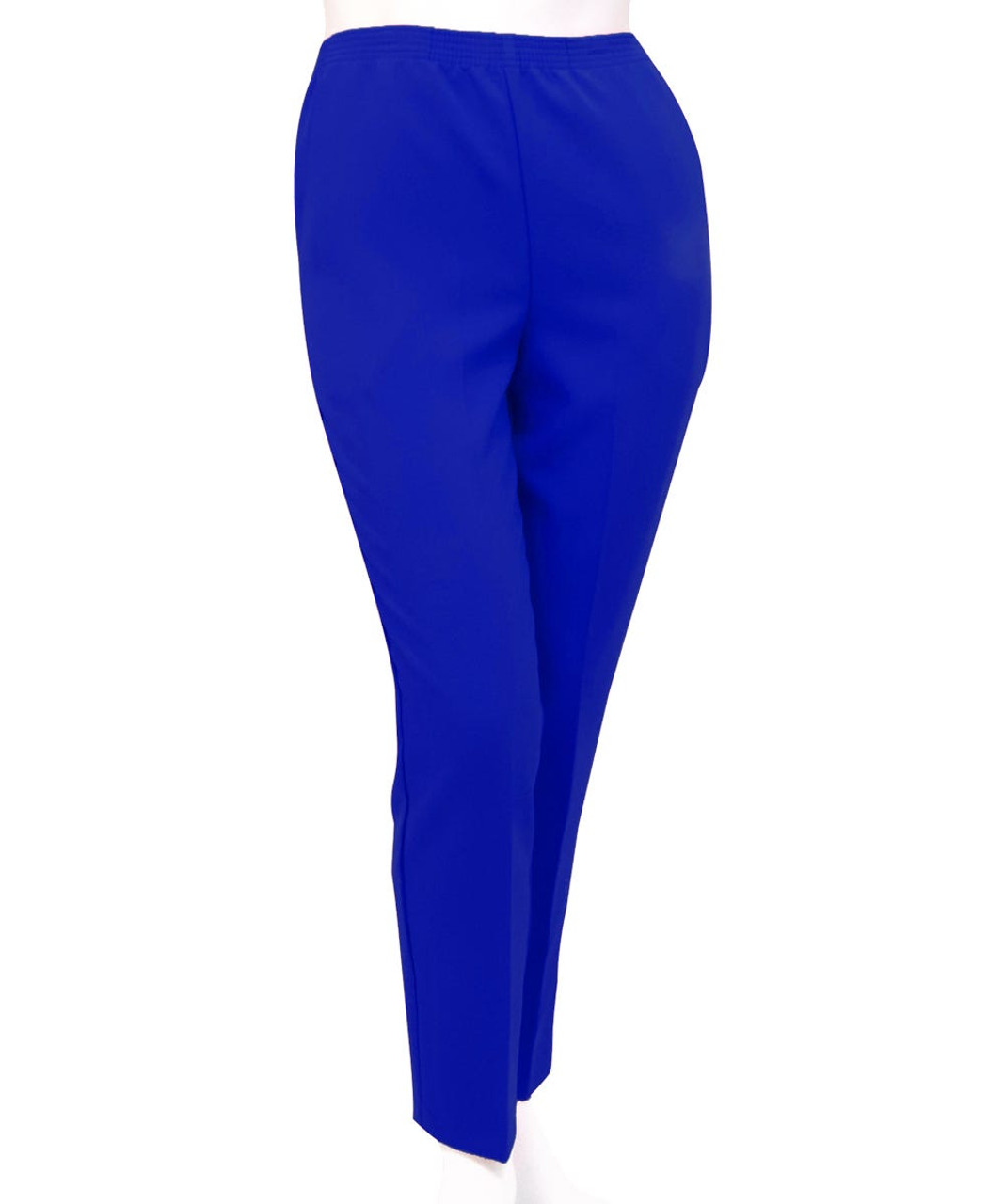 Silverts SV13090 Women's Pull On Pants - Elastic Waist Polyester Pants for Women Cobalt, Size=12, SV13090-SV765-12