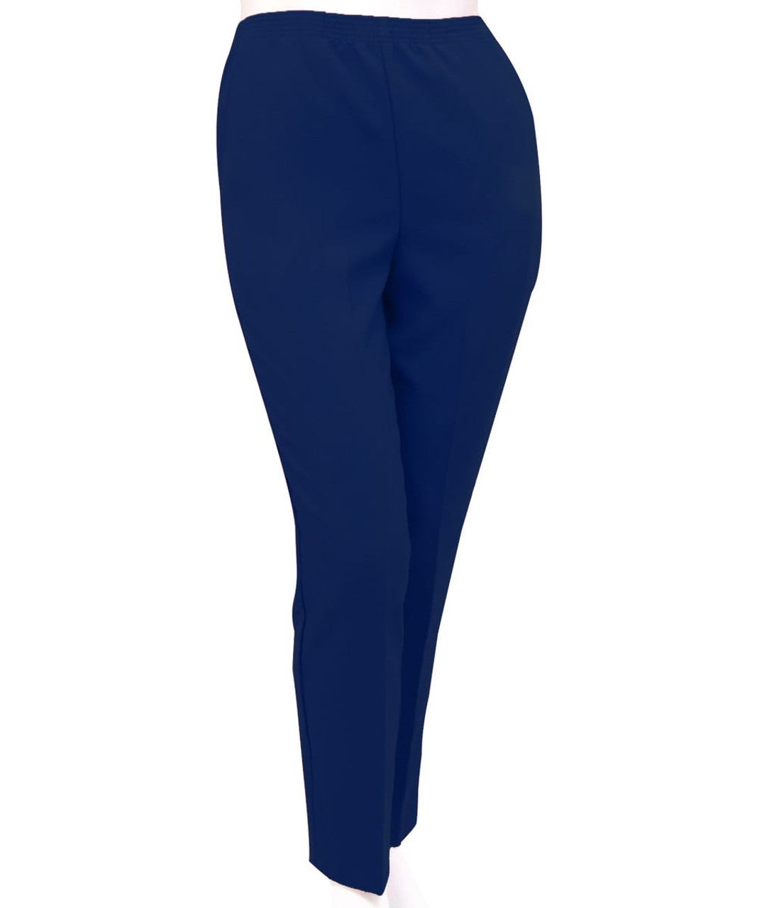 Silverts SV13100 Women's Pull On Pants - Petite Pull On Elastic Waist Pants Navy, Size=6P, SV13100-SV3-6P