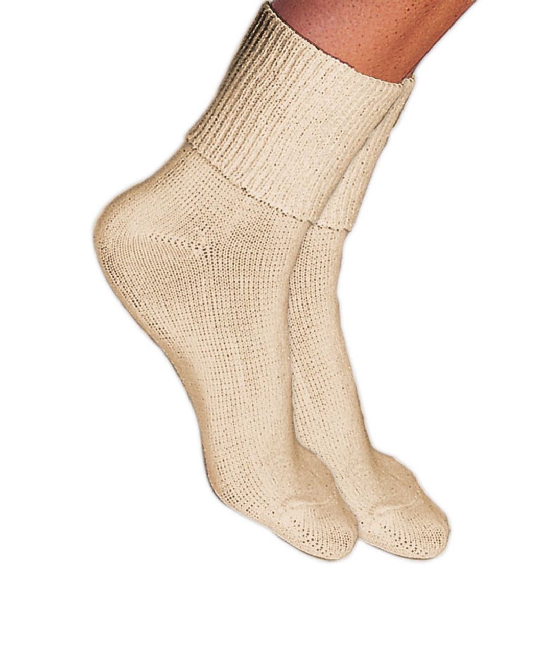 Silverts SV19110 Womens & Mens Simcan Comfort Diabetic Sock Cream, Size=REG, SV19110-SV8-REG