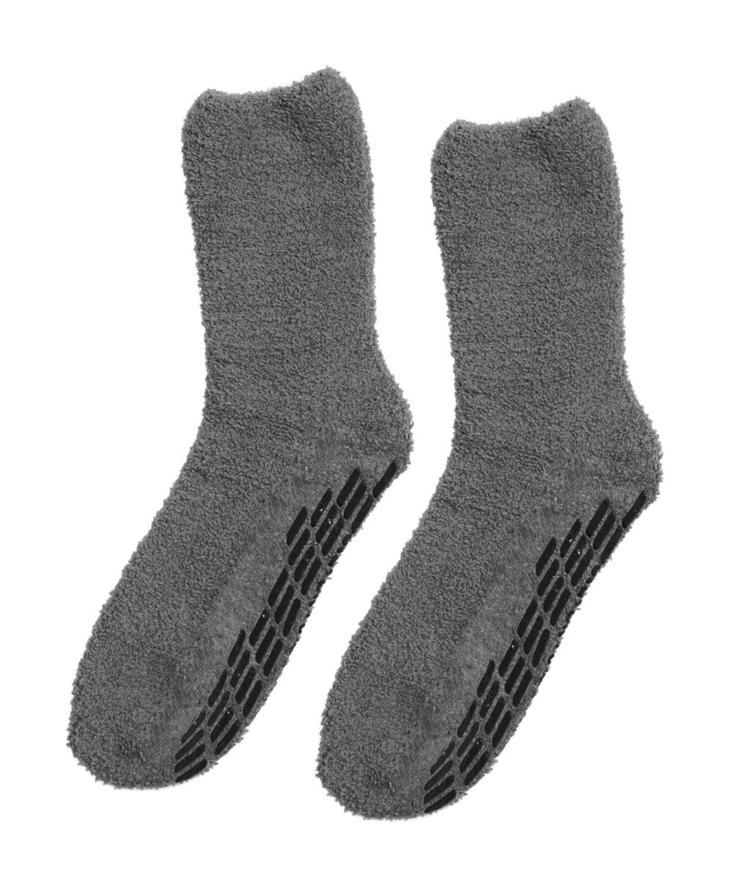 Silverts SV19140 Best Gripper Hospital Socks Men & Women - Slipper Socks Gray, Size=OS, SV19140-SV18-OS
