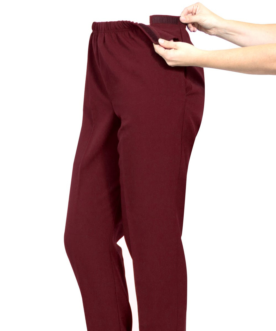 Silverts SV23050 Women's Easy Access Pants Burgundy, Size=3XL, SV23050-SV23-3XL