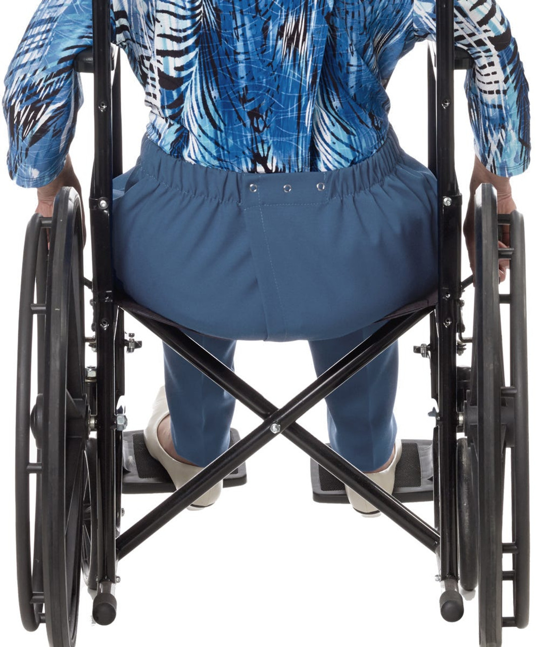 Silverts SV23080 Adaptive Wheelchair Pants for Women Chambray, Size=3XL, SV23080-SV660-3XL