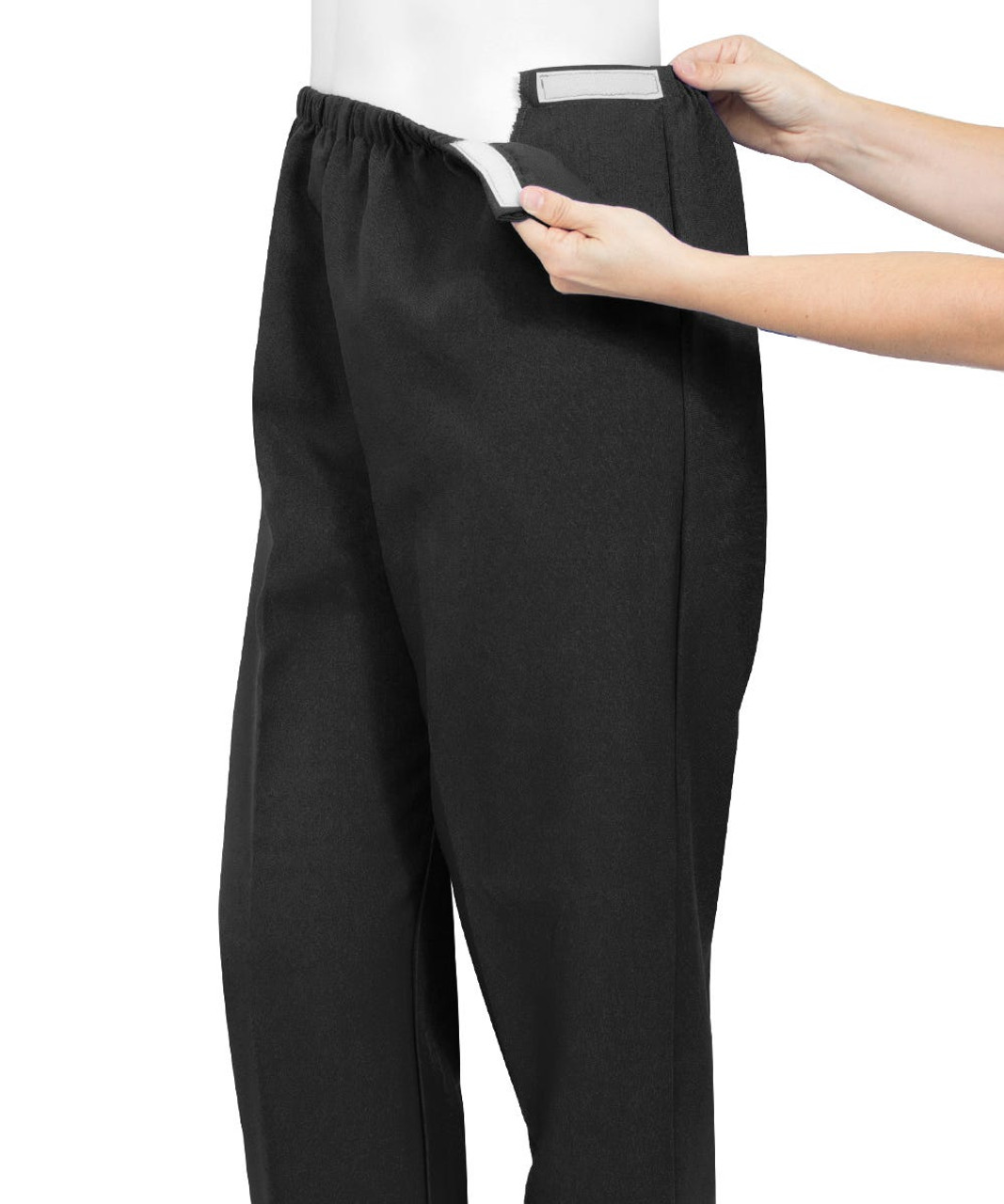 Silverts SV23120 Soft Knit Easy Access Pants for Women Black, Size=2XL, SV23120-SV2-2XL
