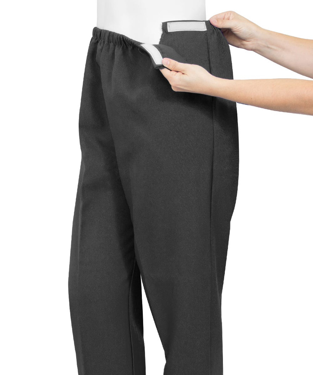 Silverts SV23120 Soft Knit Easy Access Pants for Women Charcoal, Size=2XL, SV23120-SV7-2XL