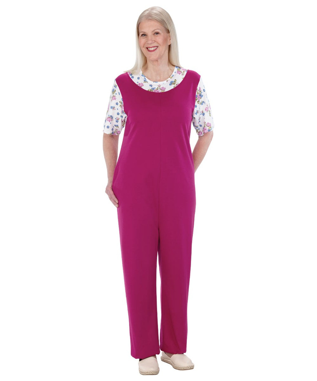 Silverts SV23320 Adaptive Alzheimer's Antistrip Suit for Women Magenta, Size=XL, SV23320-SV247-XL