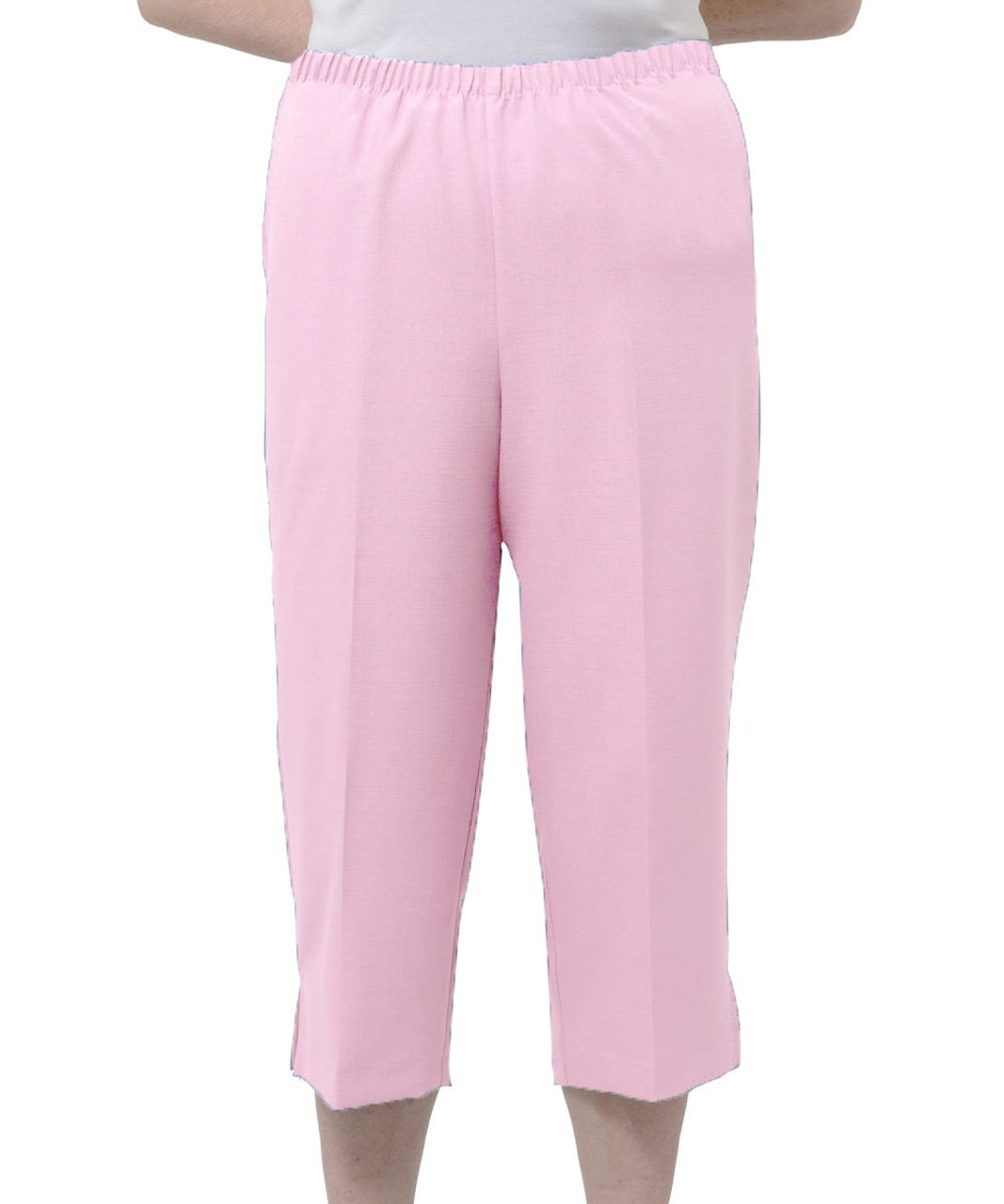 Silverts SV23340 Womens Adaptive Capri Pants Pink, Size=L, SV23340-SV14-L