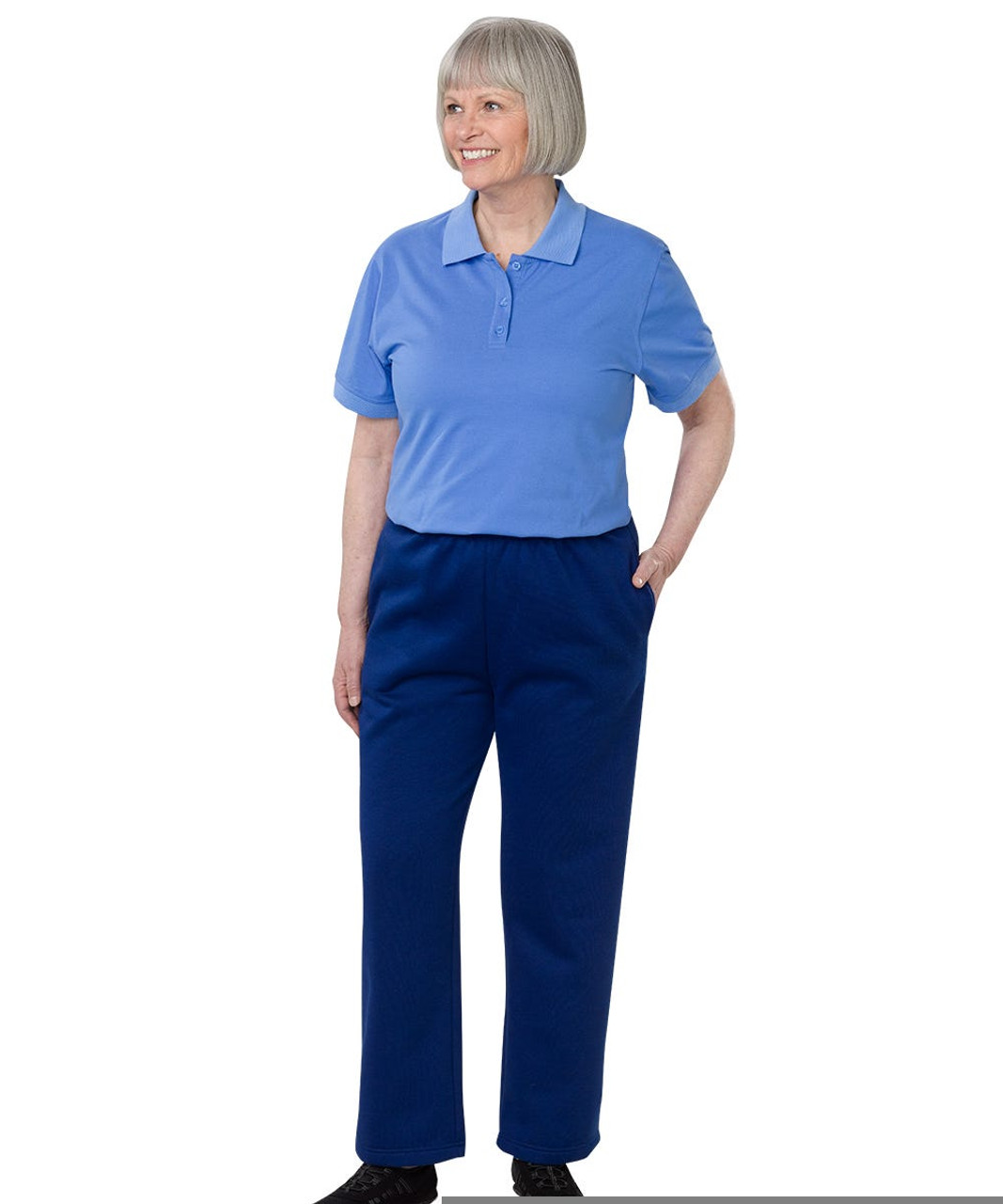 Silverts SV23390 Womens Dementia Alzheimer's Anti Strip Jumpsuit Blue/Navy, Size=XL, SV23390-SV702-XL
