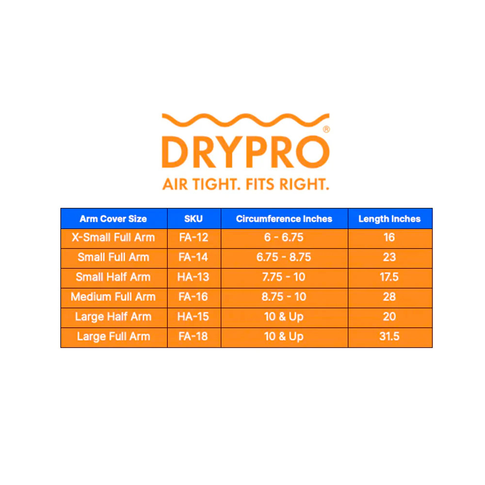 DRYPRO - PICC Line Protector Waterproof full arm protector Small (FA1400)
