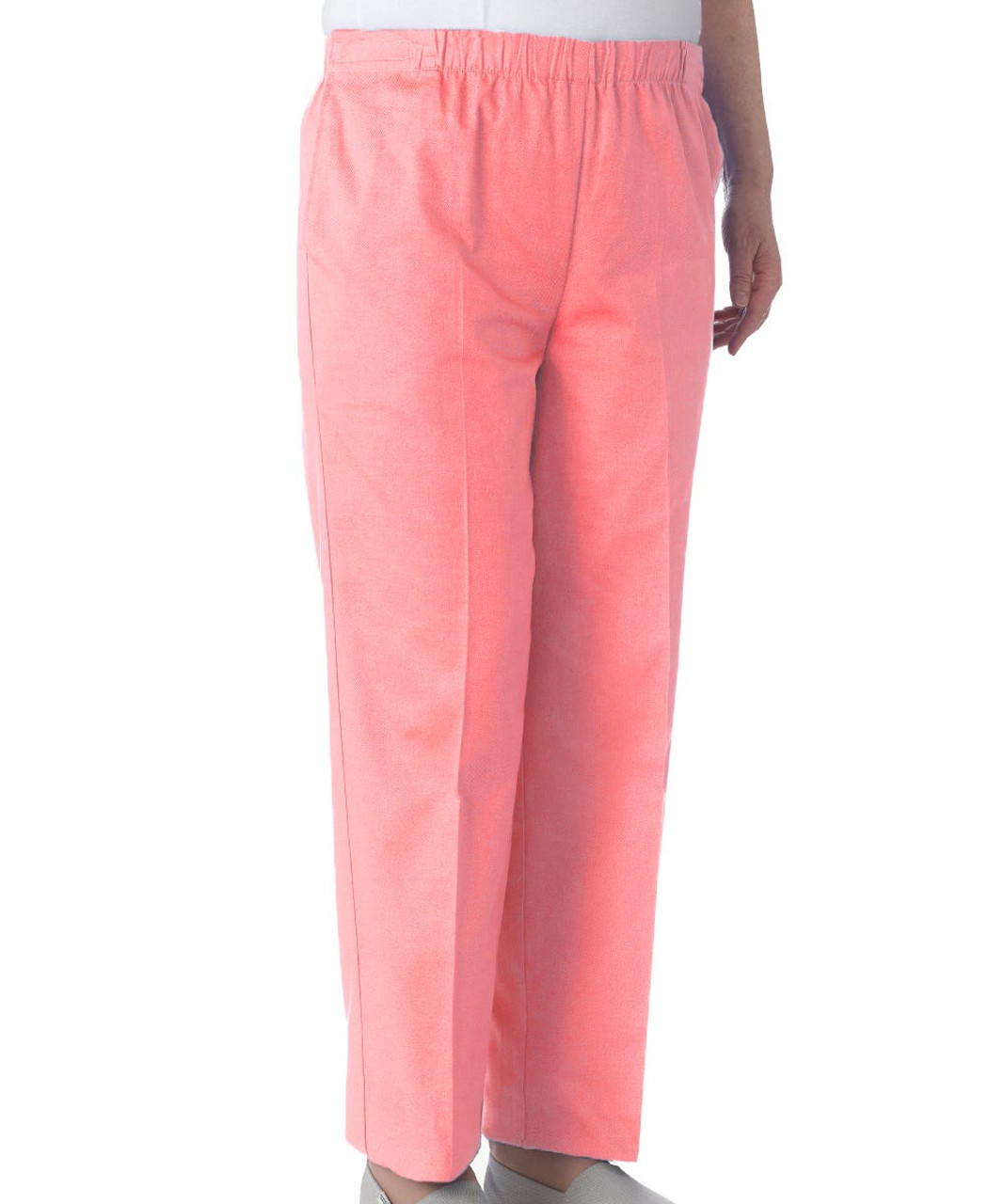 Silverts SV23480 Women's Easy Access Cotton Pants Pink, Size=L, SV23480-SV14-L