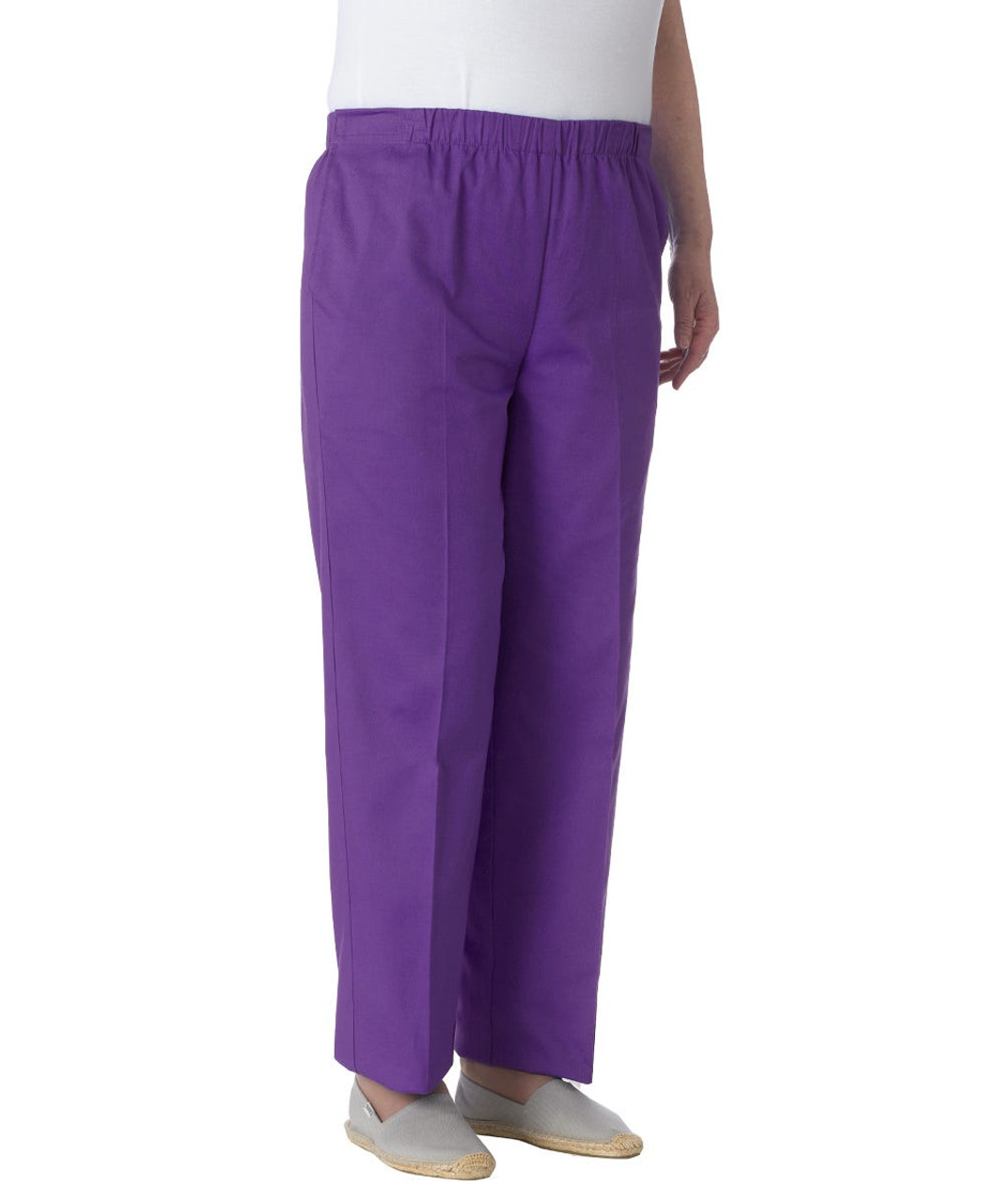 Silverts SV23480 Women's Easy Access Cotton Pants Purple, Size=2XL, SV23480-SV62-2XL