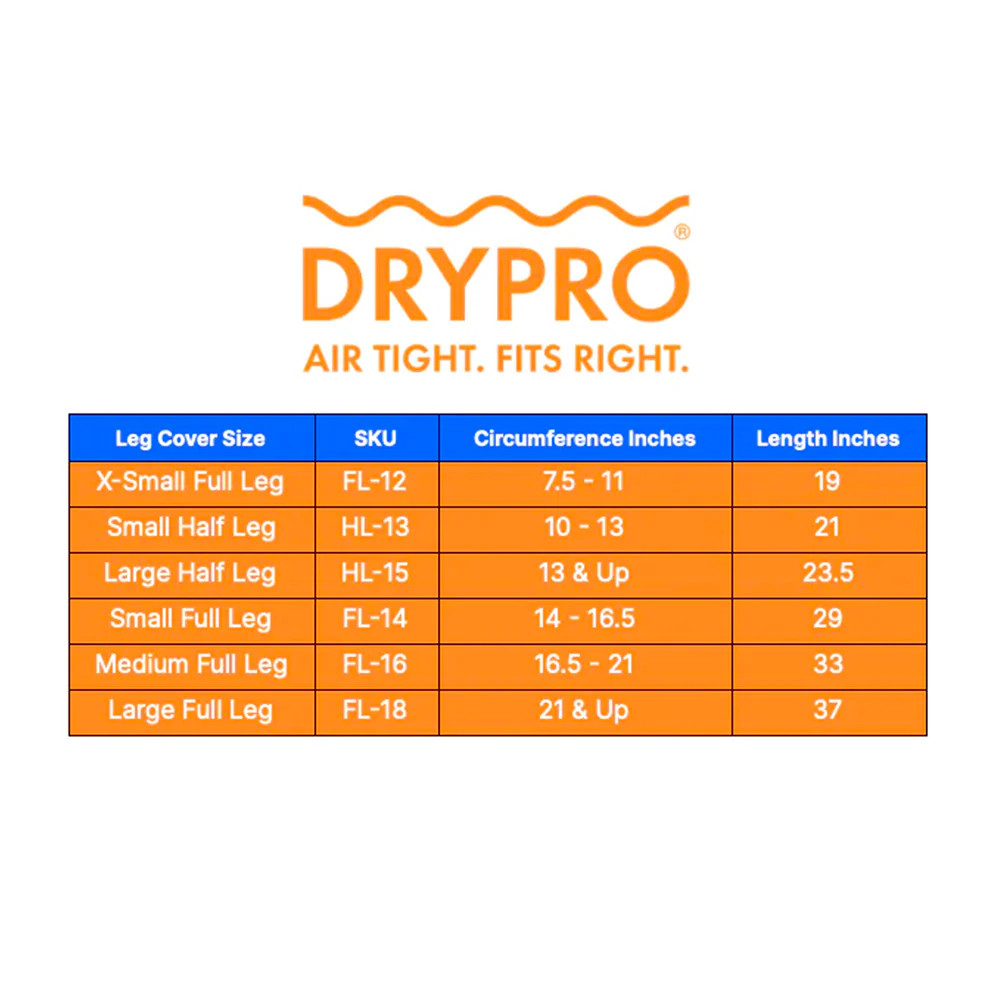 DRYPRO - PICC Line - Ostomy Protector Waterproof full leg protector Large (FL1800)